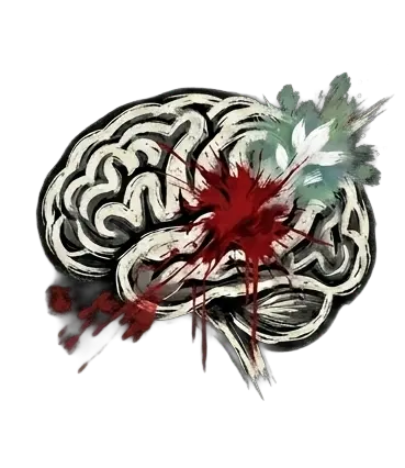 Graffiti styled brain icon
